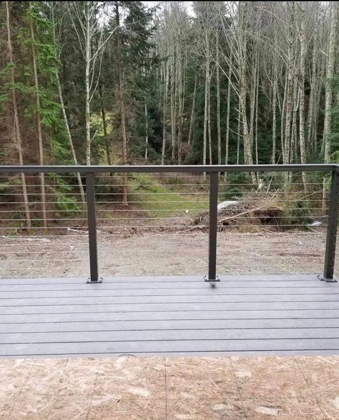 custom deck on outdoor home