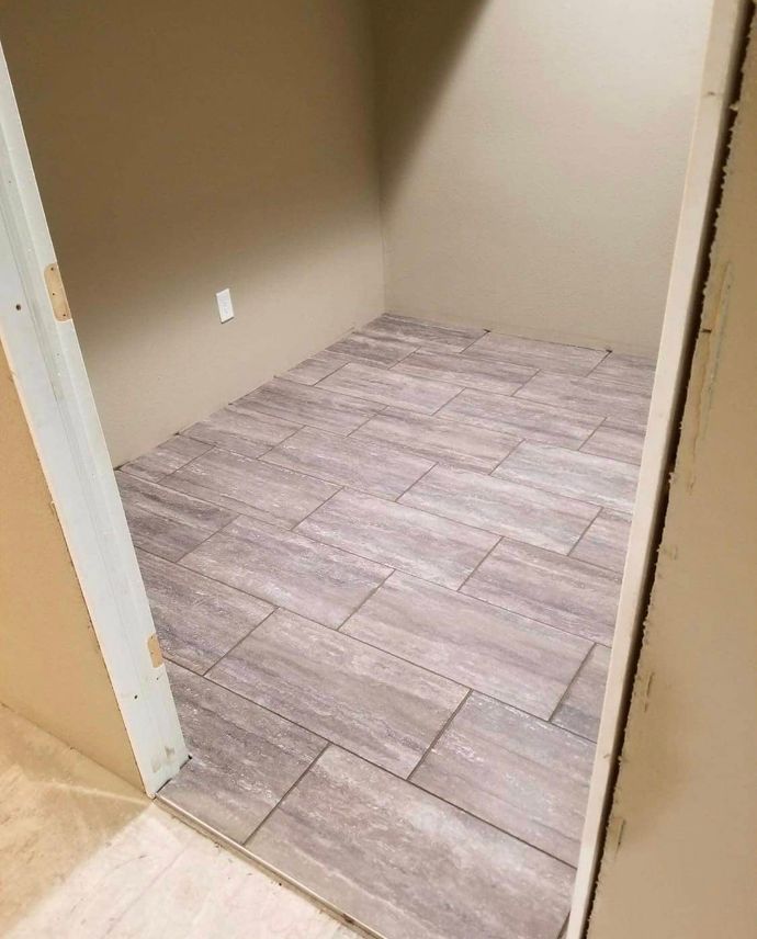 custom floors in custom built home